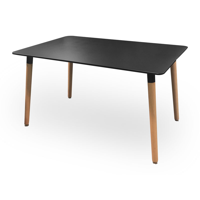 MESA EAMES RECTANGULAR NEGRA 140