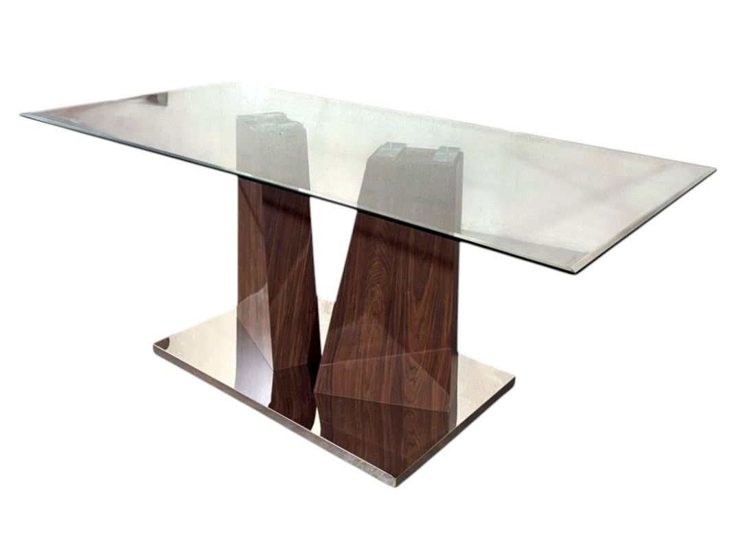 MESA TWIN WOOD VIDRIO 160