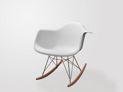 SILLON EAMES MECEDOR BLANCO