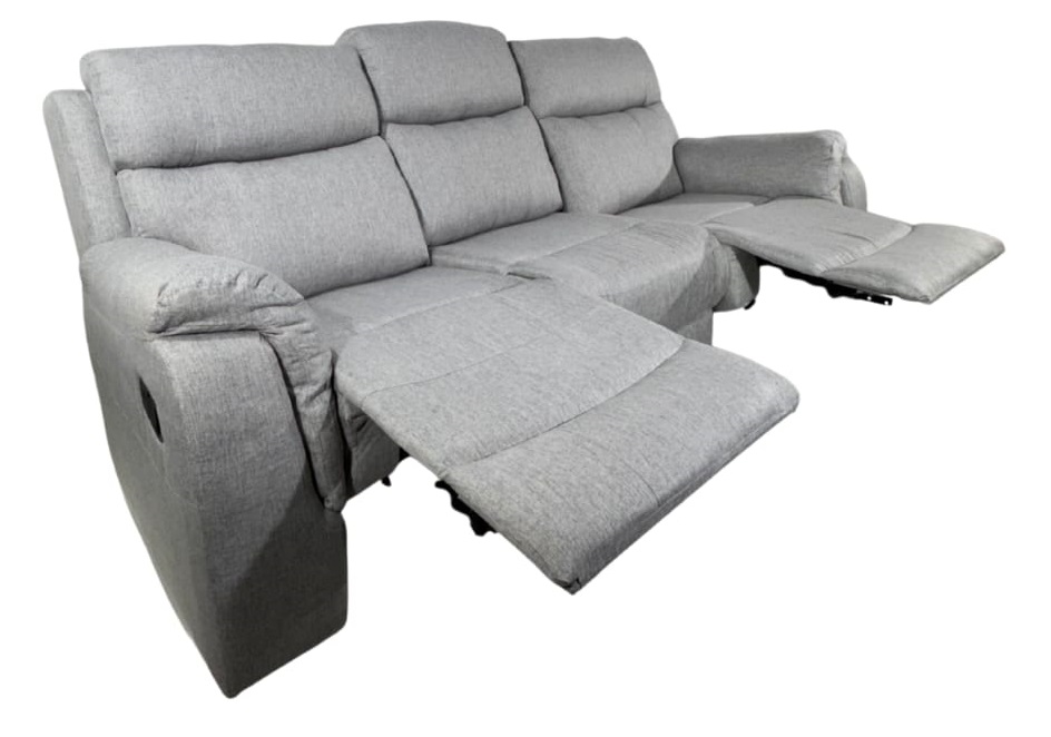 SILLON LEIGE 3 CUERPOS GRIS CLARO